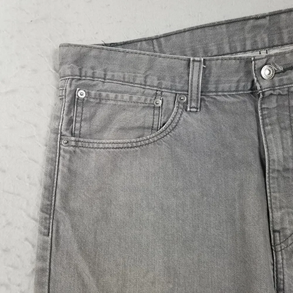 Levis 508 Jeans Mens 36x32‎ Gray Denim Regular Tapered Leg Casual Light Wash